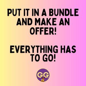 Put it in a bundle and make an offer! EVERYTHING has to go!